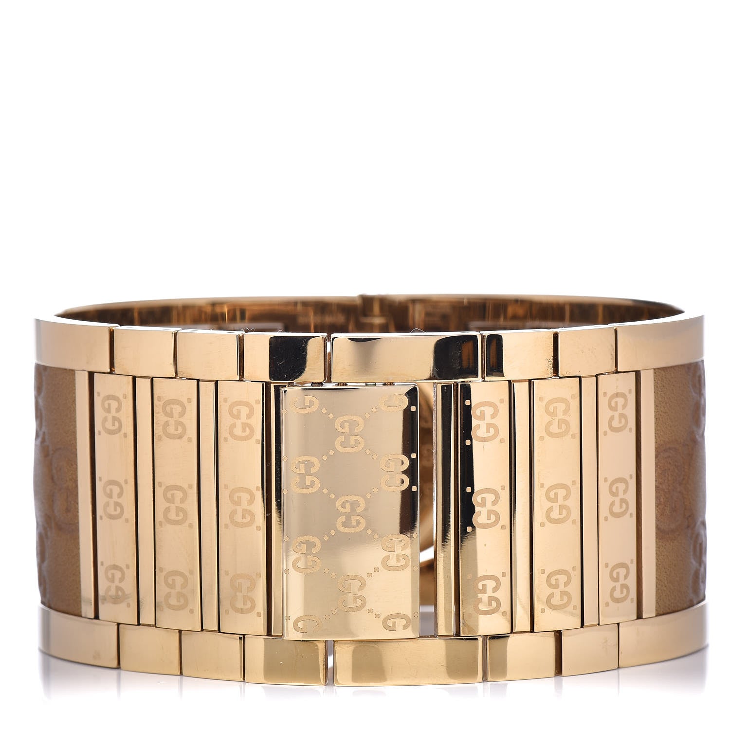 Gucci Stainless Steel Calfskin 33mm Twirl Quartz Watch Bronze 4 of 7