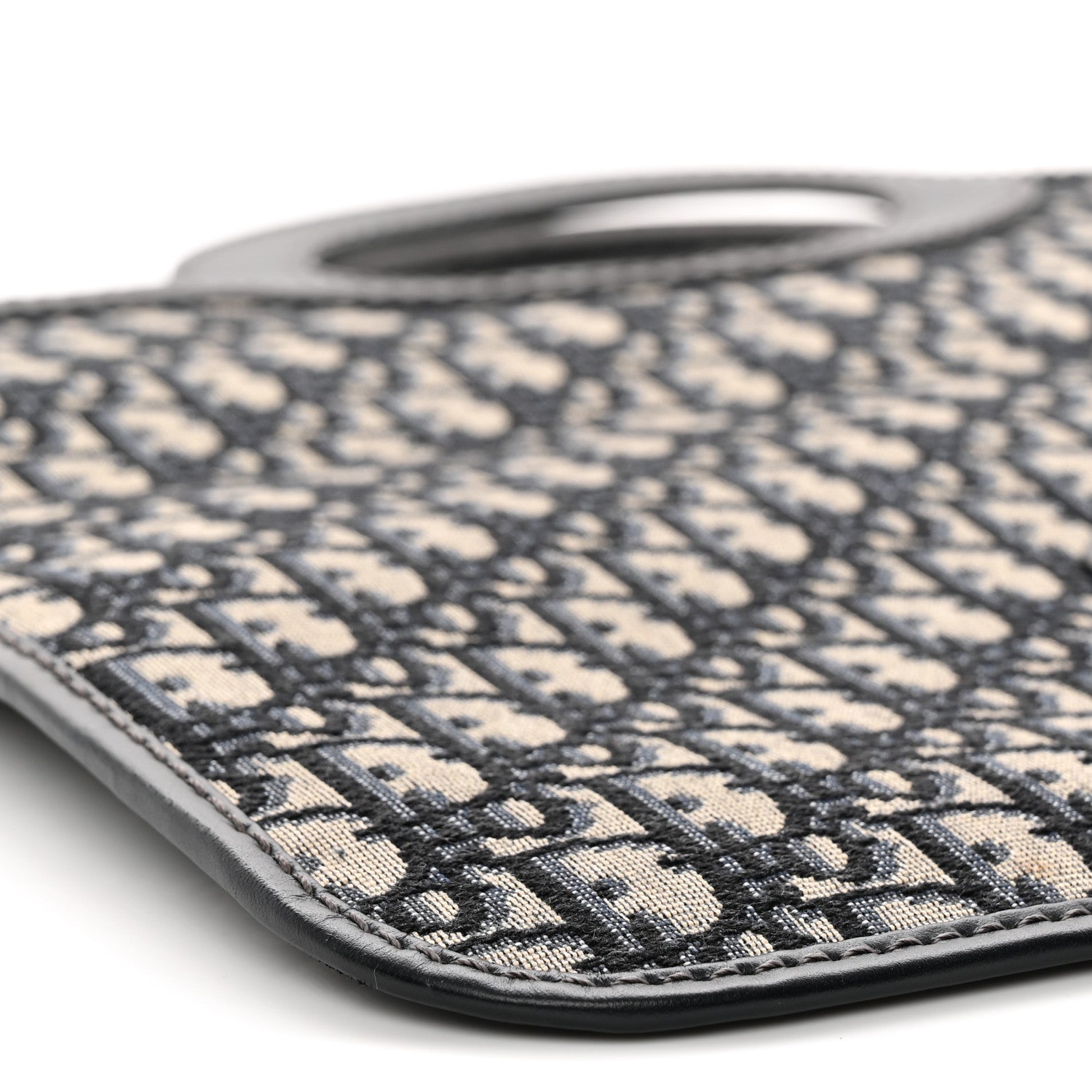 Christian Dior Oblique Fold Over Clutch Blue 9 of 11