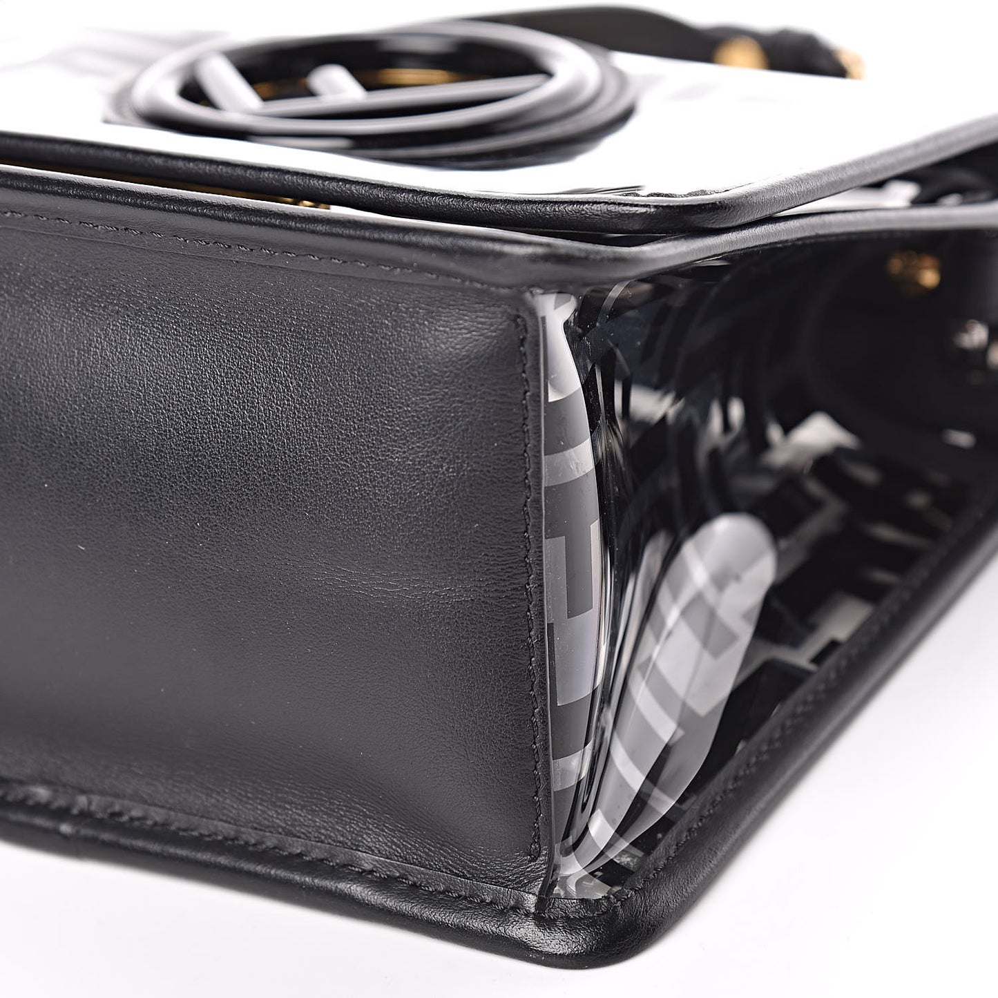 TPU FF Vitello Century F is Fendi Small Kan I Shoulder Bag Black