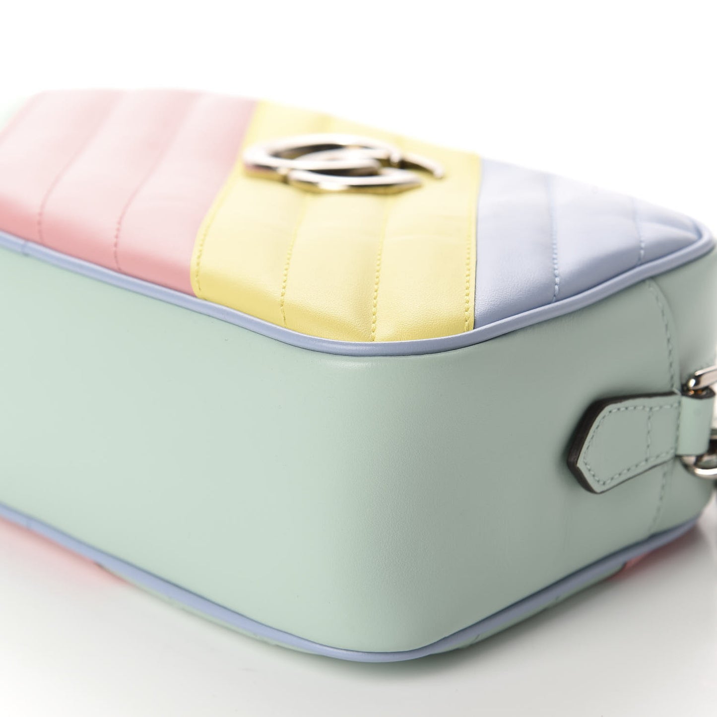 Calfskin Matelasse Diagonal Small GG Marmont Chain Shoulder Bag Multicolor Pastel