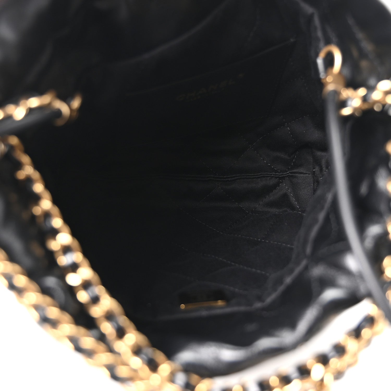 Chanel Shiny Calfskin Quilted Mini Chanel 22 Black 5 of 11