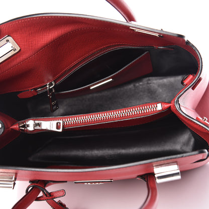 Prada Saffiano Cuir Twin Tote Fuoco 5 of 14