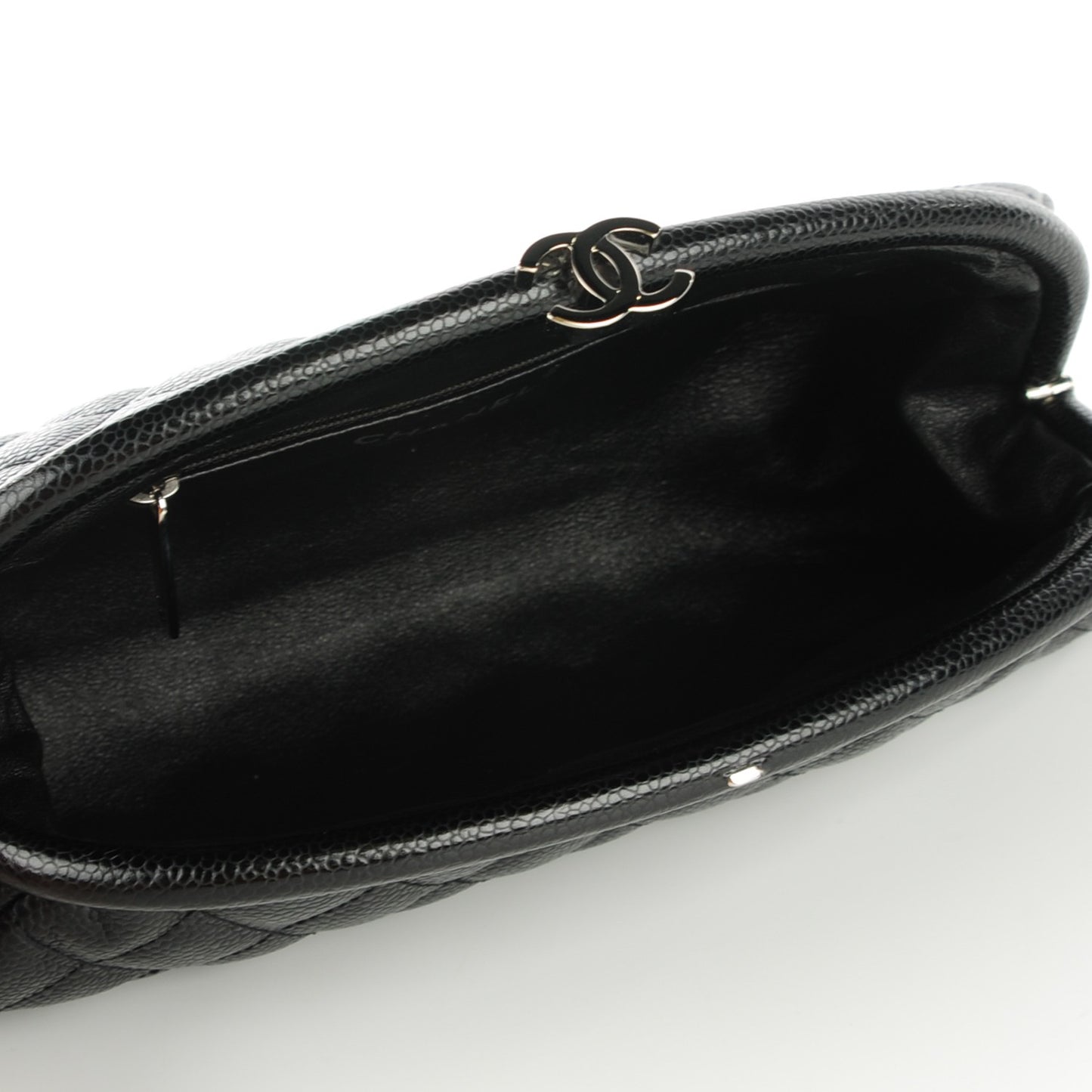 Caviar Quilted Timeless Clutch Black