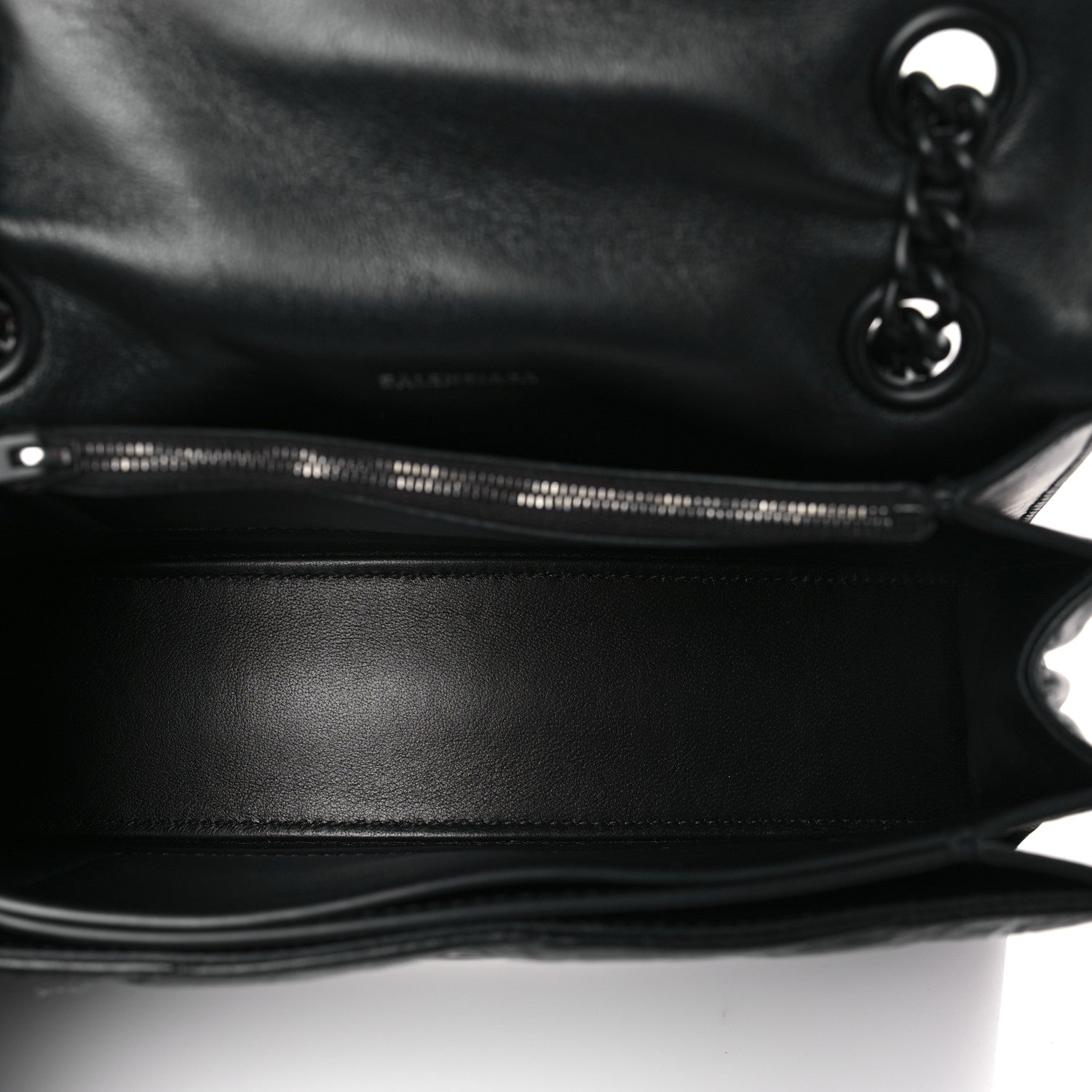 Balenciaga Crushed Calfskin Quilted Matte Black Hardware Small Crush Chain Bag Black 5 of 9