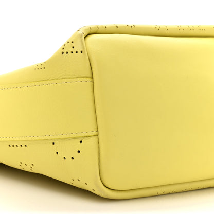 Chanel Calfskin Small Logo Eyelets Shopping Tote Yellow 9 of 15