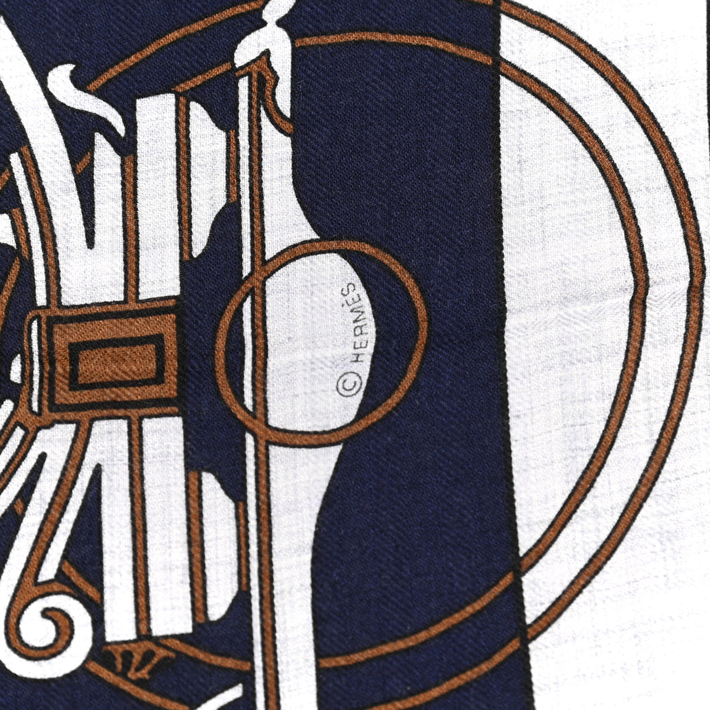 Cashmere Silk Ex-Libris Triangle Scarf