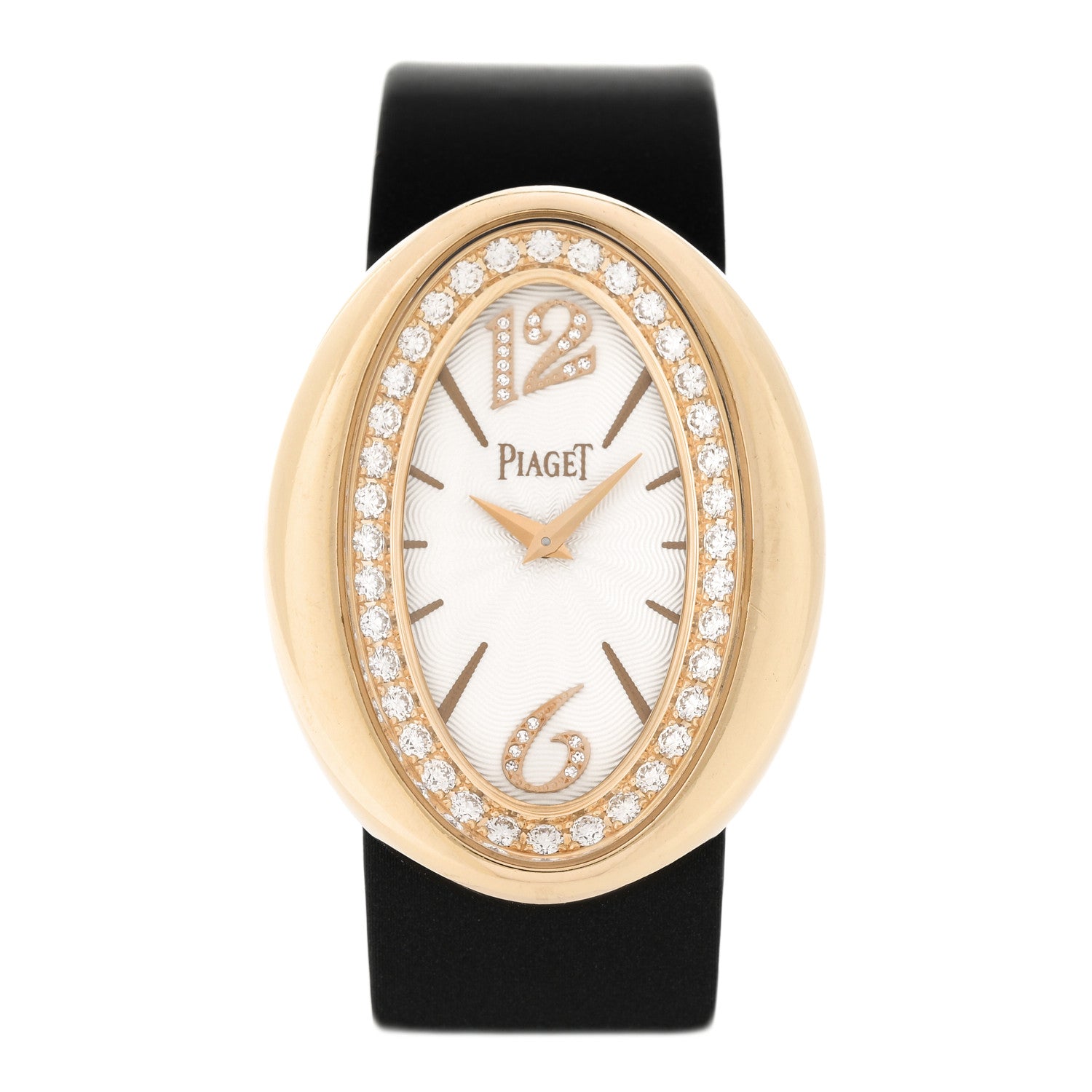 Piaget 18K Yellow Gold Satin Diamond Bezel 31mm Limelight Magic Hour Quartz Watch 1 of 4