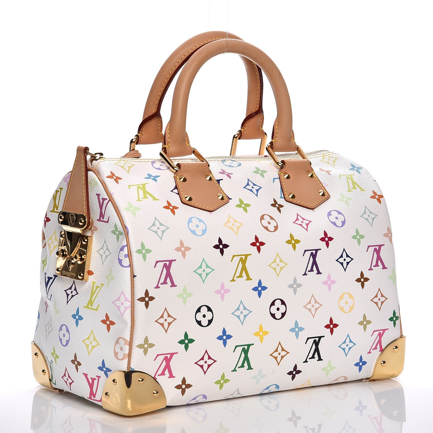 Louis Vuitton Monogram Multicolor Speedy 30 White 3 of 8