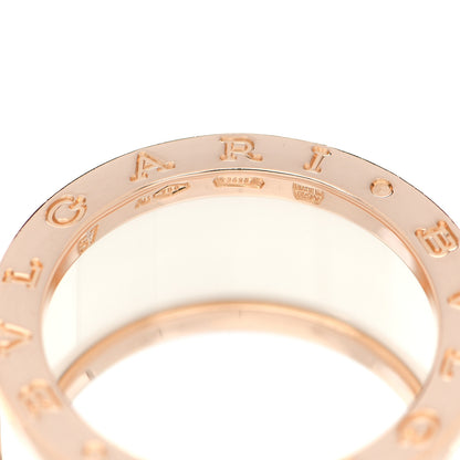 Bulgari 18K Rose Gold White Ceramic B.Zero1 Four-Band Ring 57 8 4 of 6