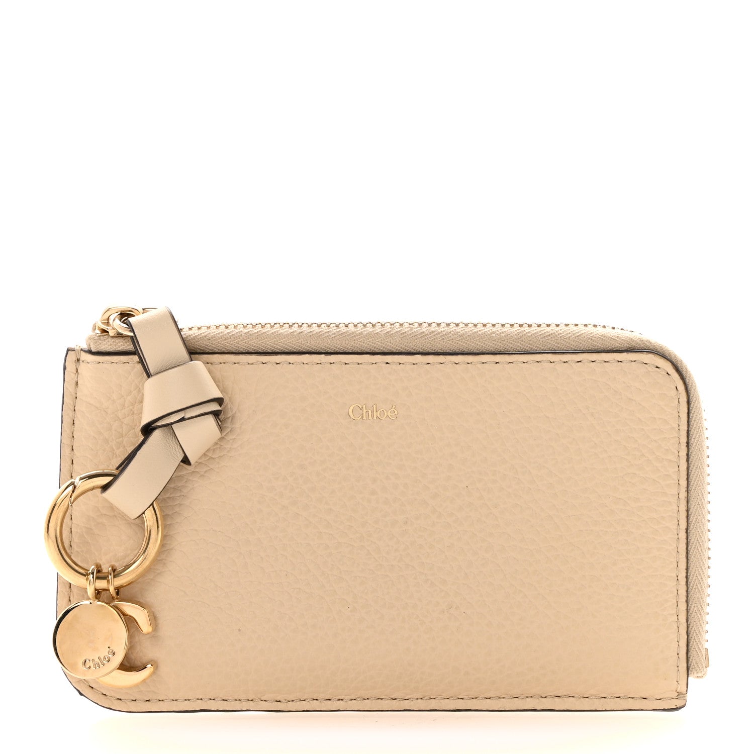 Chloe Grained Calfskin Alphabet Purse Wallet Sweet Beige 1 of 8