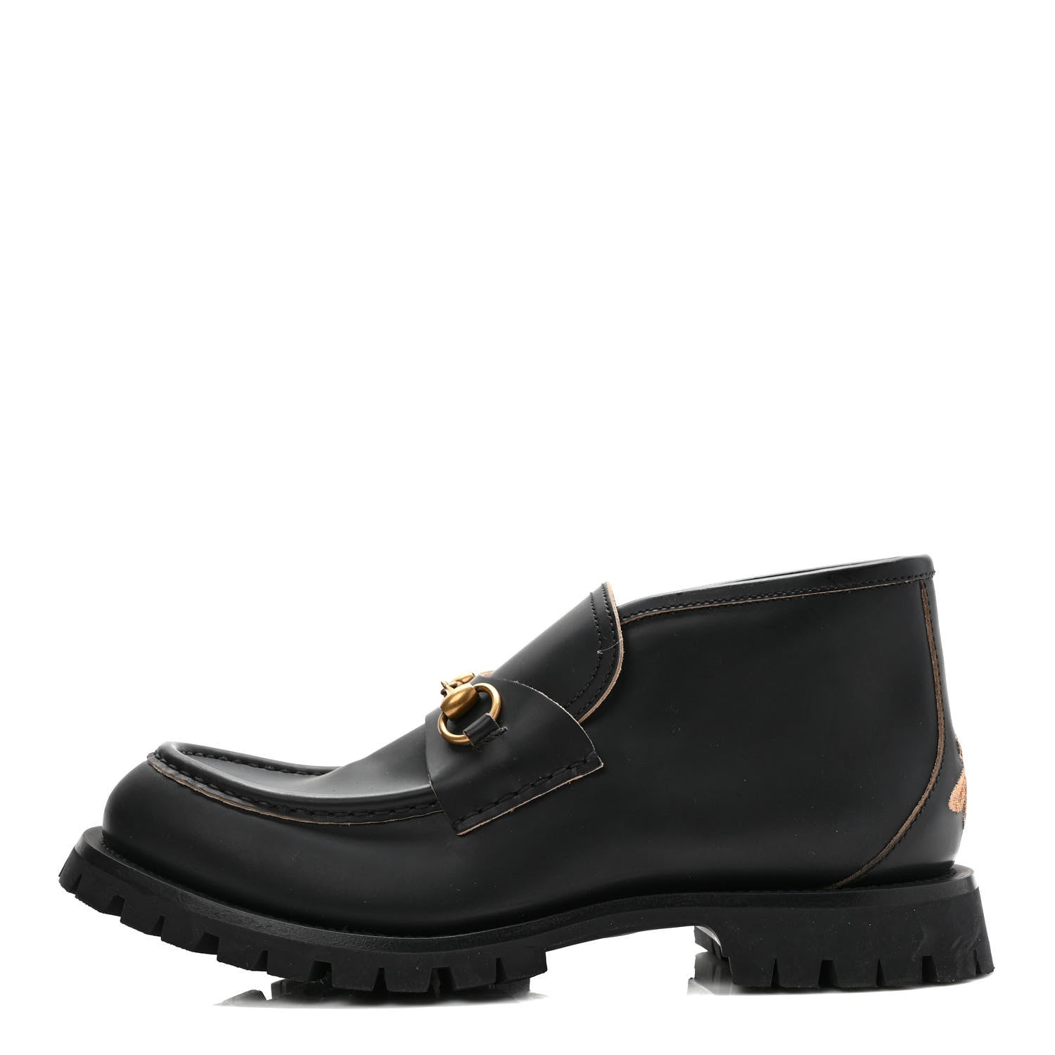 Gucci Cordovan Lux Mens Harald Horsebit Ankle Boots 10 Black 1 of 9