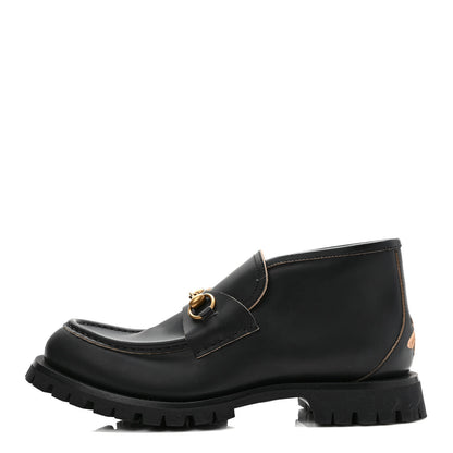 Gucci Cordovan Lux Mens Harald Horsebit Ankle Boots 10 Black 1 of 9