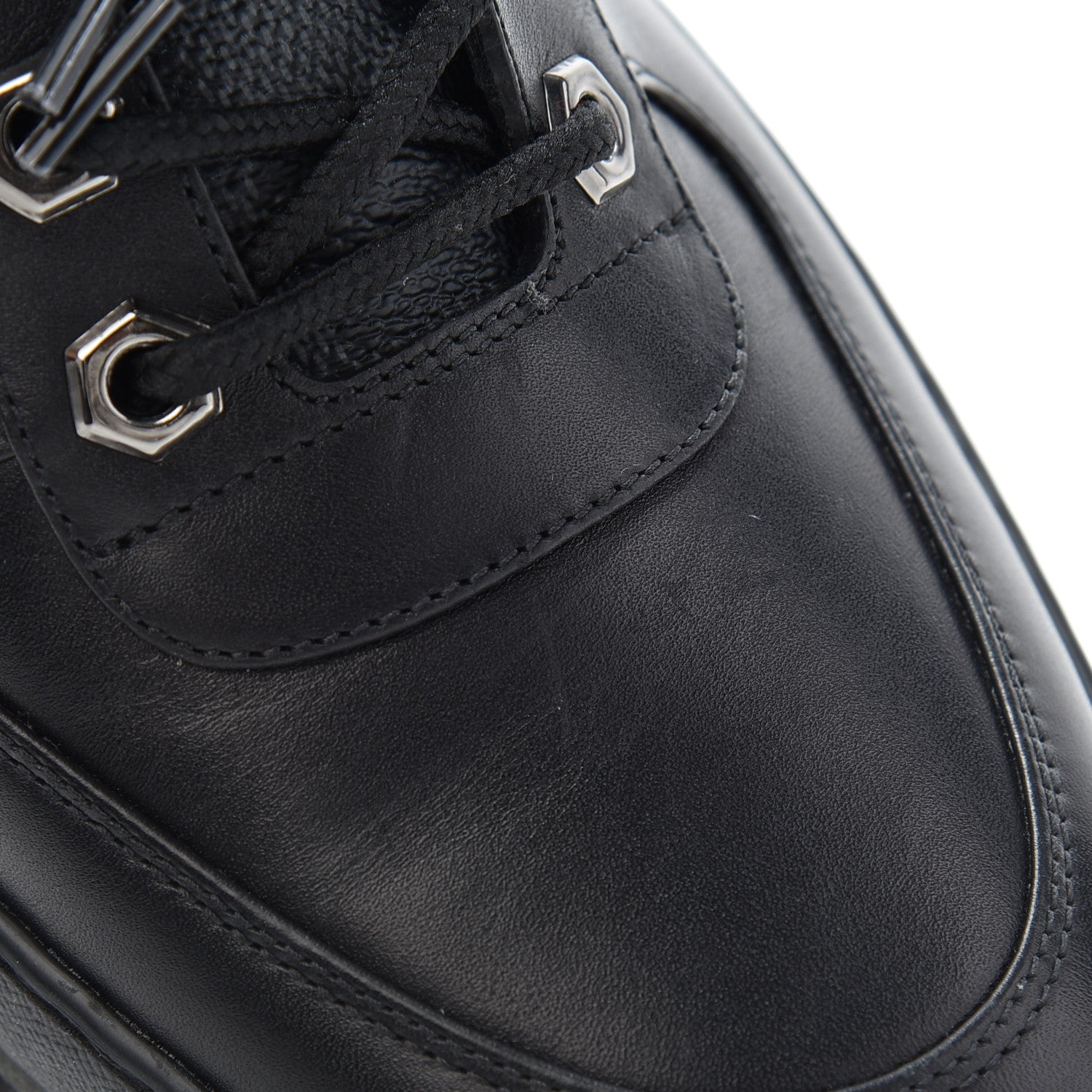Louis Vuitton Calfskin Damier Graphite Mens Harlem Sneakers 7 Black 9 of 9
