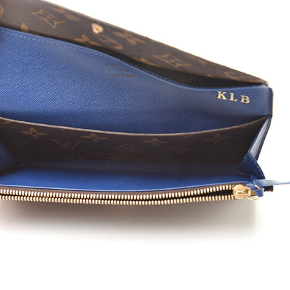 Louis Vuitton Monogram Emilie Wallet Blue 5 of 21