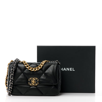 Chanel Lambskin Quilted Medium Chanel 19 Flap Black 3 of 11