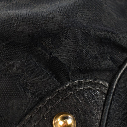 Gucci Monogram Medium Jockey Tote Black 9 of 13