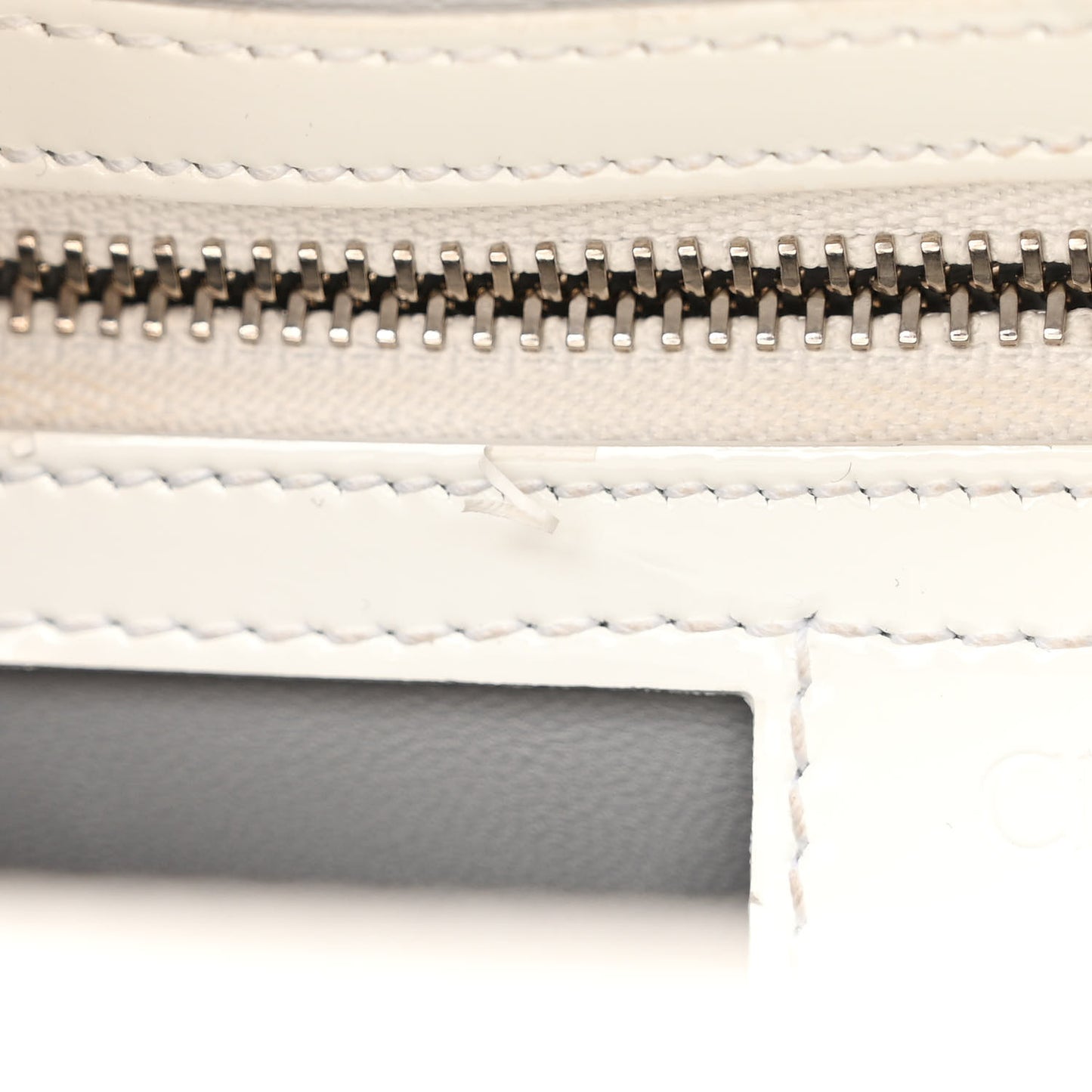 Patent Micro-Cannage Medium Lady Dior White