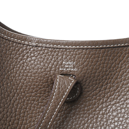 Hermes Taurillon Clemence Amazone Evelyne TPM Etoupe Bleu Indigo 6 of 10