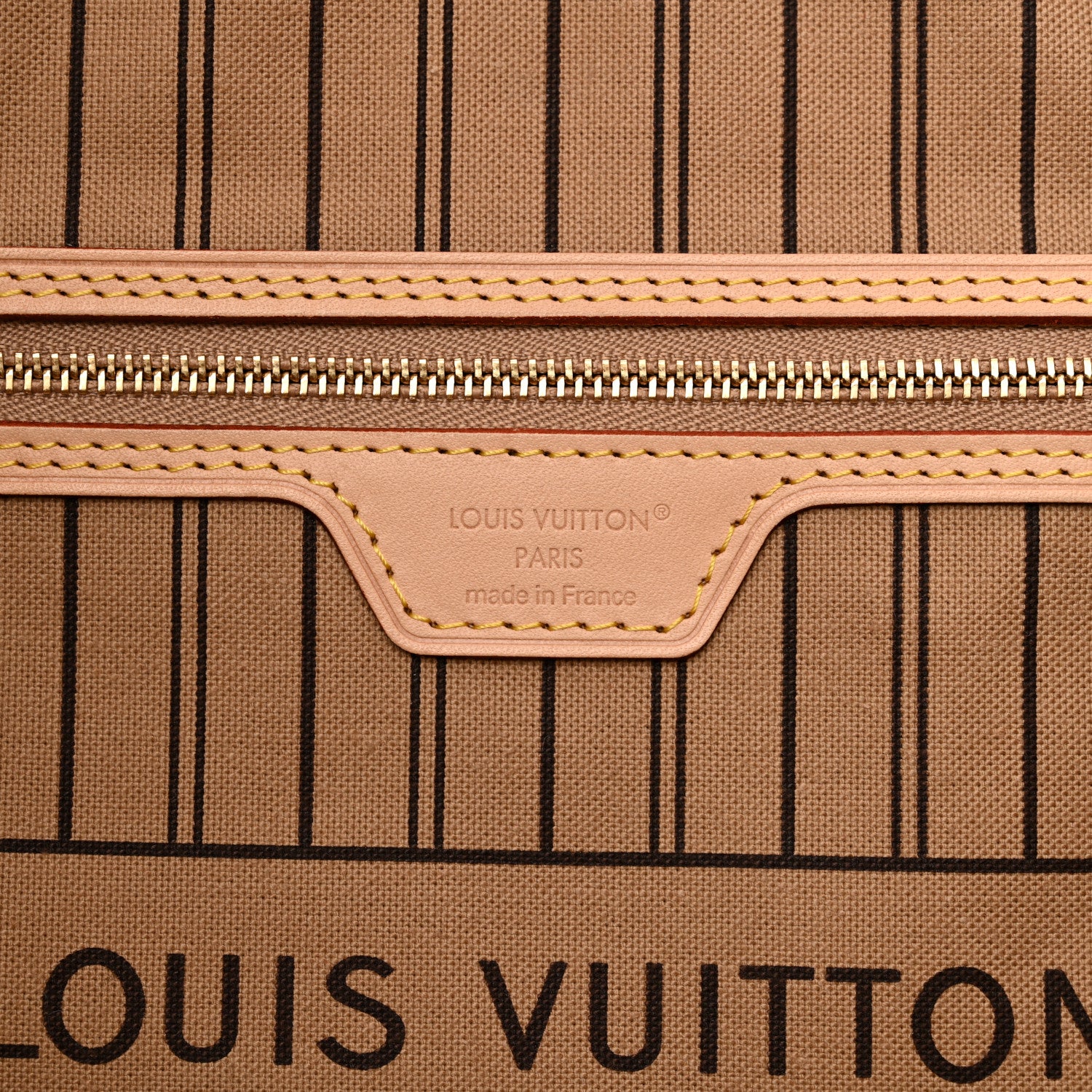 Louis Vuitton Monogram Stamped Inside Out Neverfull Bandouliere GM Beige 6 of 9