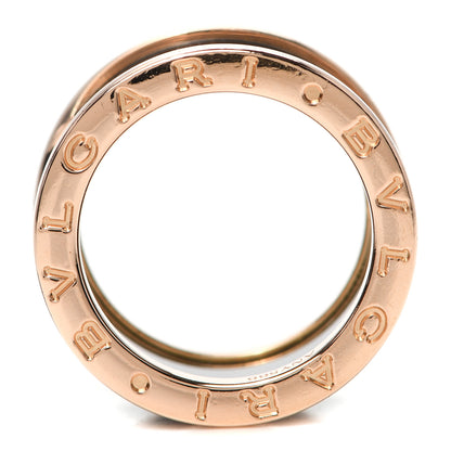 Bulgari 18K Rose Gold Black Ceramic B.Zero1 Four-Band Ring 50 5.25 5 of 5