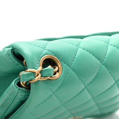 Chanel Lambskin Quilted Mini Square Flap Green 11 of 13