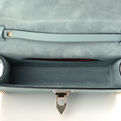 Valentino Garavani Pebbled Calfskin Medium Rockstud Flip Lock Crossbody Bag Celadon 5 of 8