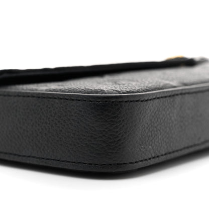 Louis Vuitton Empreinte Pochette Felicie Chain Wallet Black 10 of 13