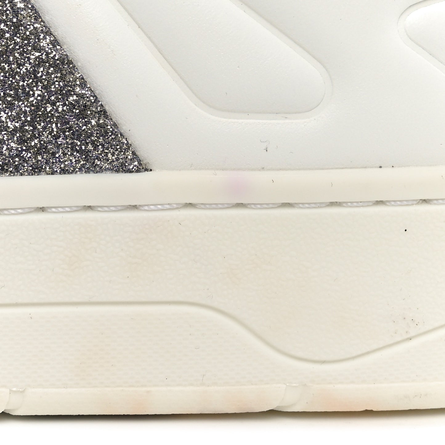 Calfskin Glitter Hawaii Sneakers 35 White