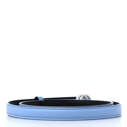 Gucci Moon Calfskin Nickel Interlocking G 20mm Belt 85 34 Porcelain Light Blue 2 of 5