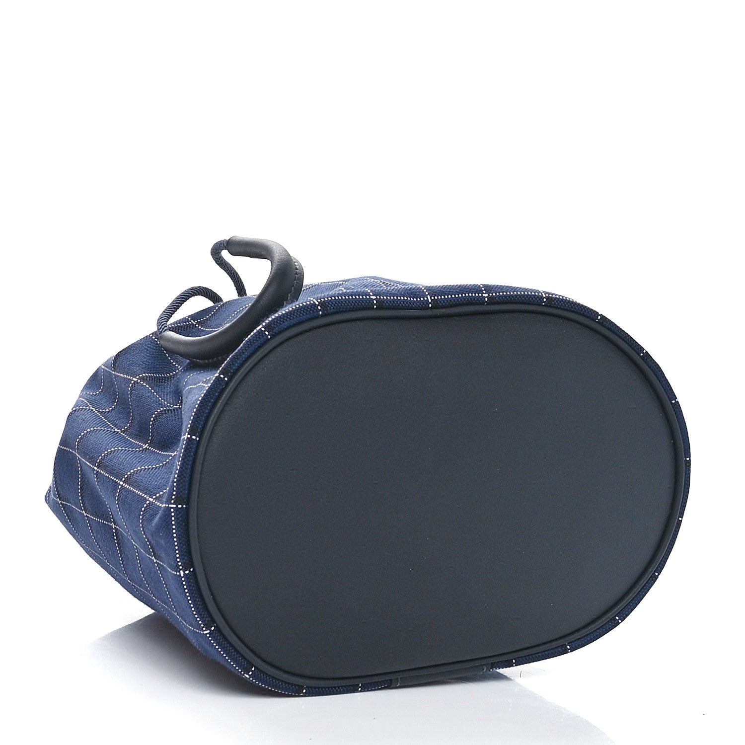 Hermes Tattersall Canvas Swift Trek-H Pouch Bleu Nuit White Black Caban 4 of 10