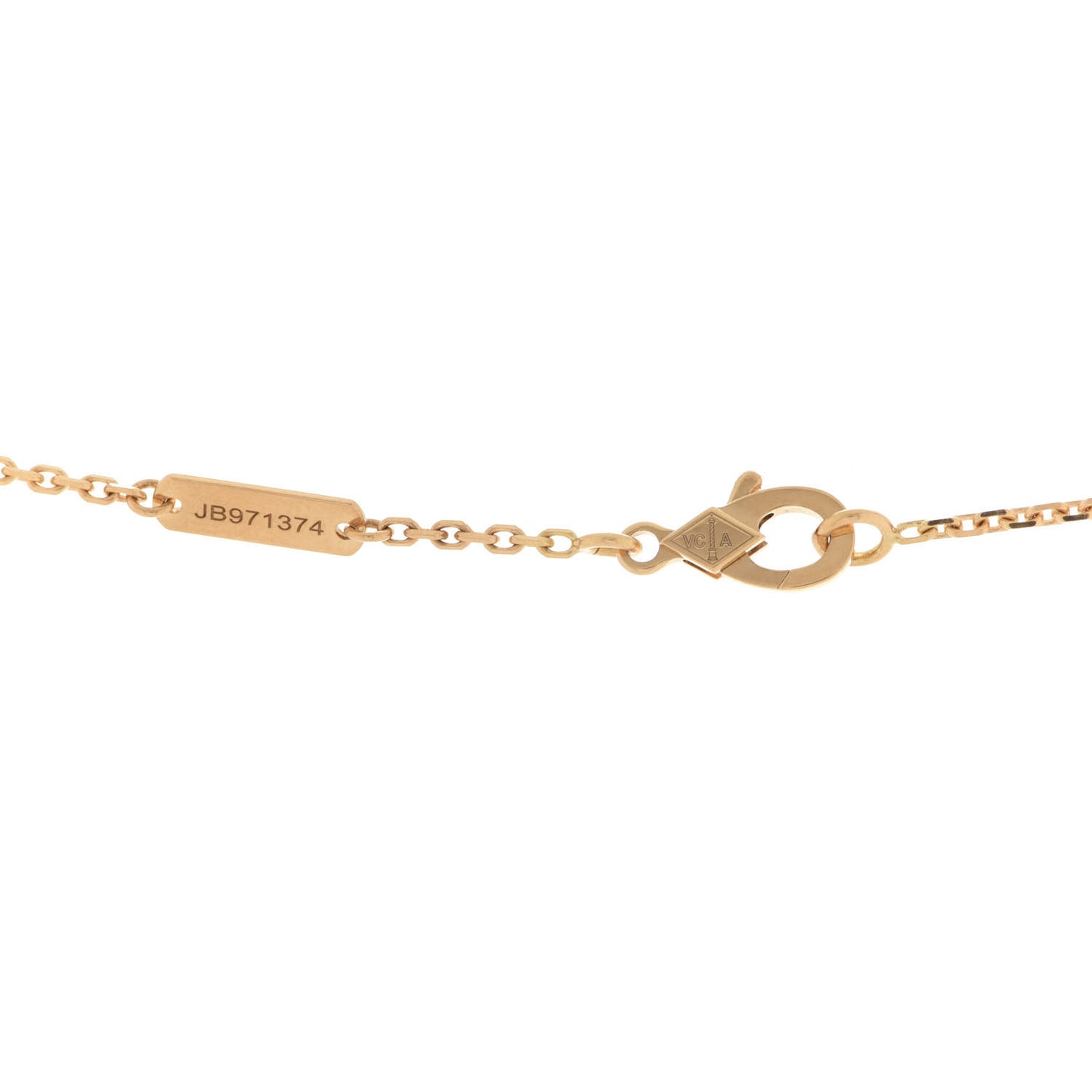 18K Yellow Gold Diamond Vintage Alhambra Pendant Necklace