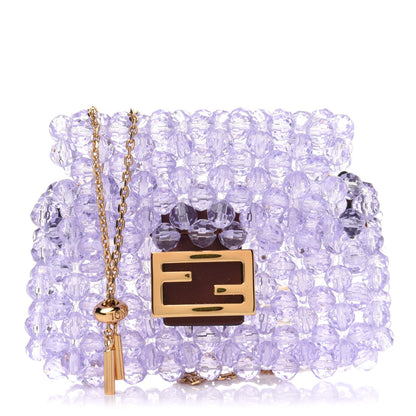 Fendi Enamel Vitello King Beaded Pico Baguette Charm Anemone 1 of 6