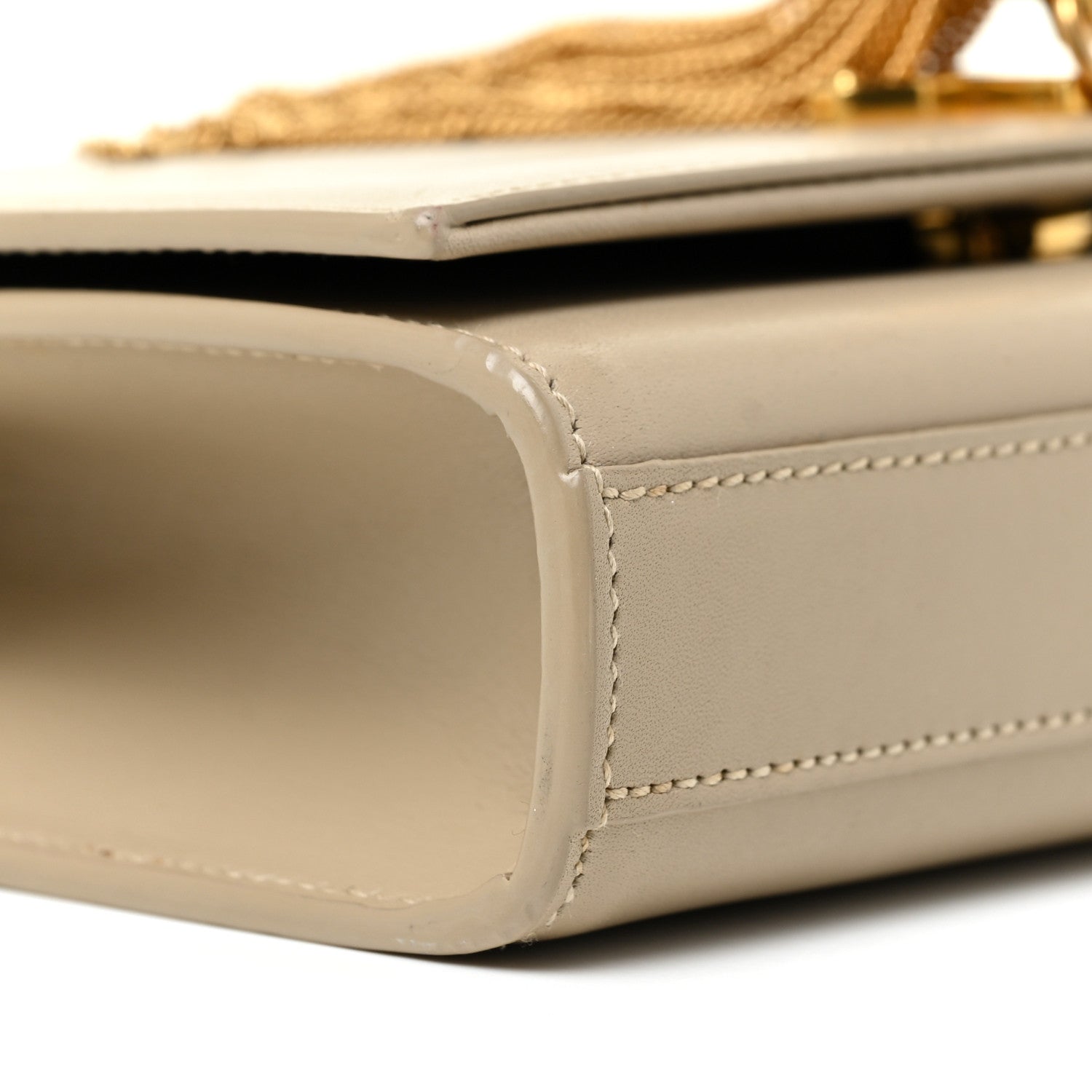 Saint Laurent Calfskin Small Classic Monogram Kate Tassel Satchel Dark Beige 8 of 18