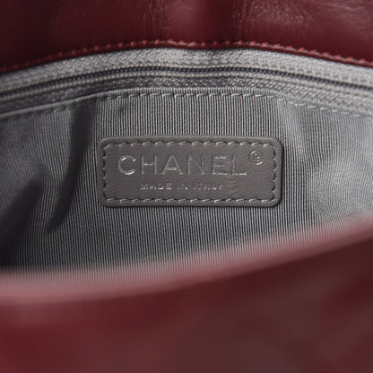 Chanel Calfskin Coco Pleats Large Messenger Flap Burgundy 8 of 10