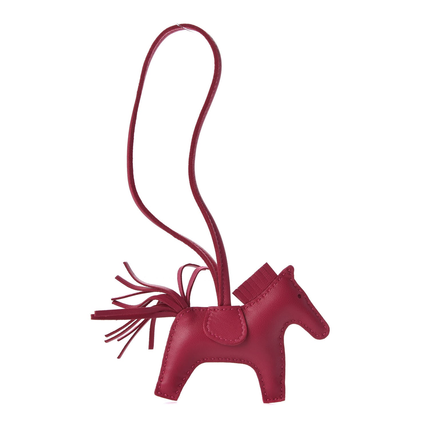 Hermes Milo Lambskin Grigri Rodeo Horse Bag Charm PM Rose Mexico 1 of 5