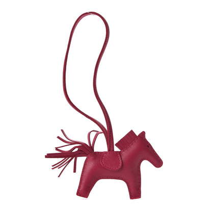 Hermes Milo Lambskin Grigri Rodeo Horse Bag Charm PM Rose Mexico 1 of 5