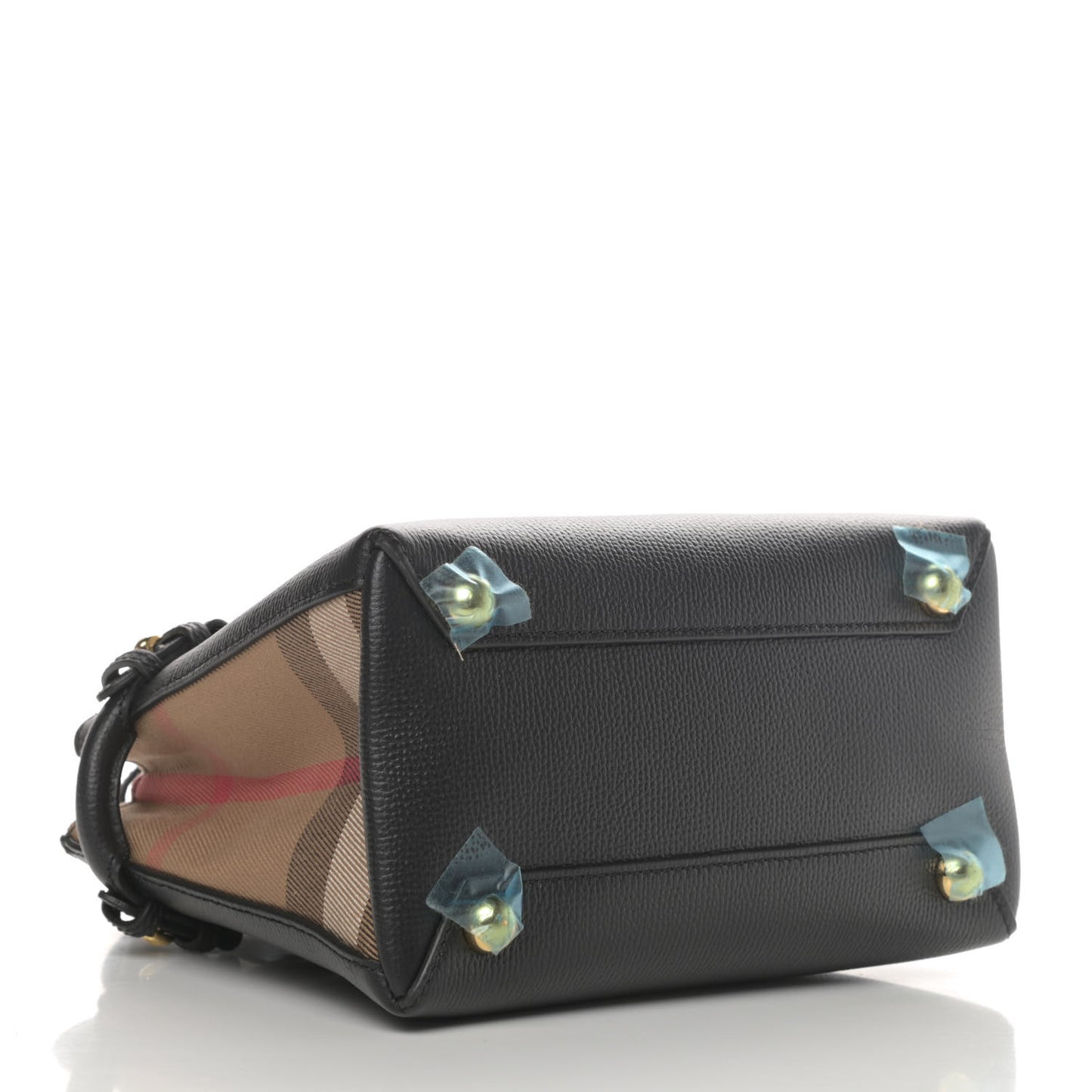 Derby Calfskin House Check Baby Banner Tote Black