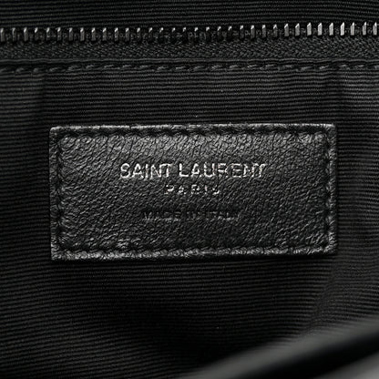 Saint Laurent Crocodile Embossed Lambskin Monogram Medium Niki Chain Satchel Black 7 of 12