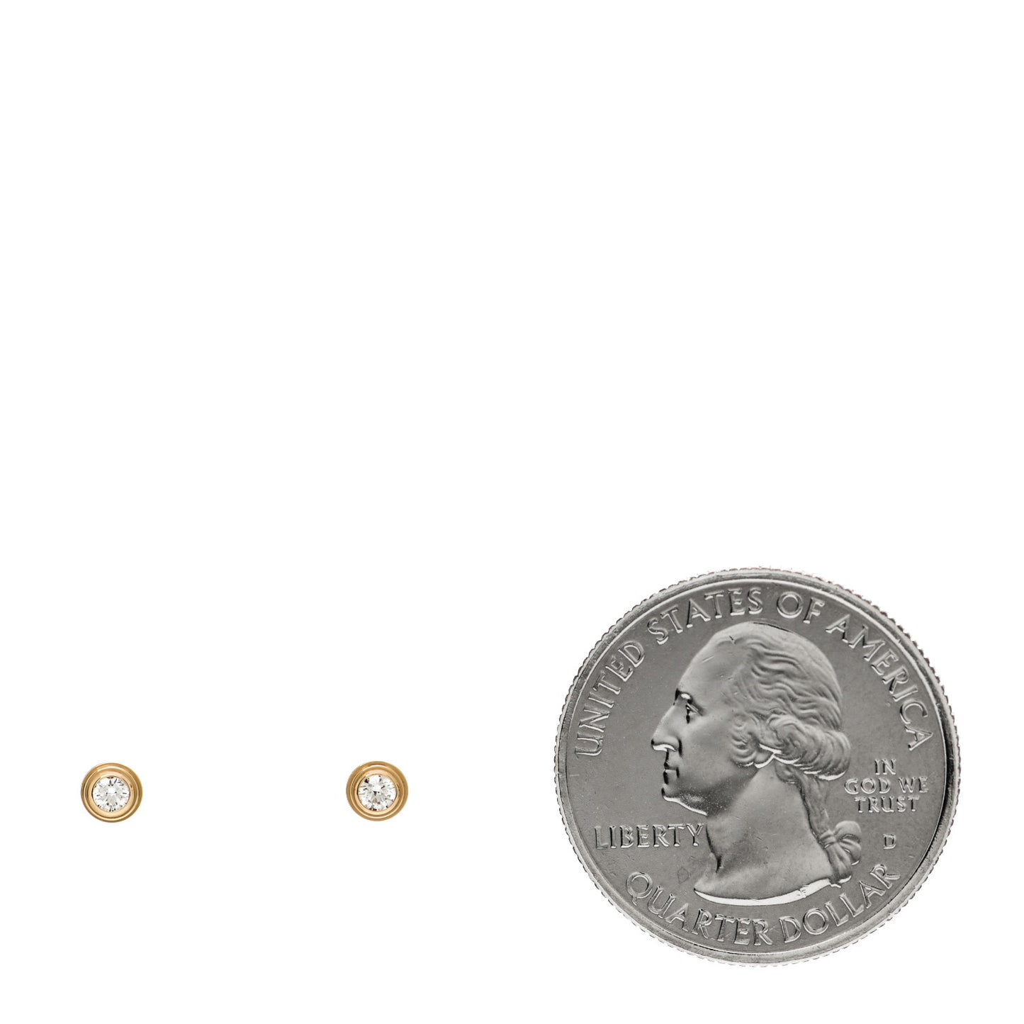 18K Yellow Gold Diamond XS D'Amour Earrings