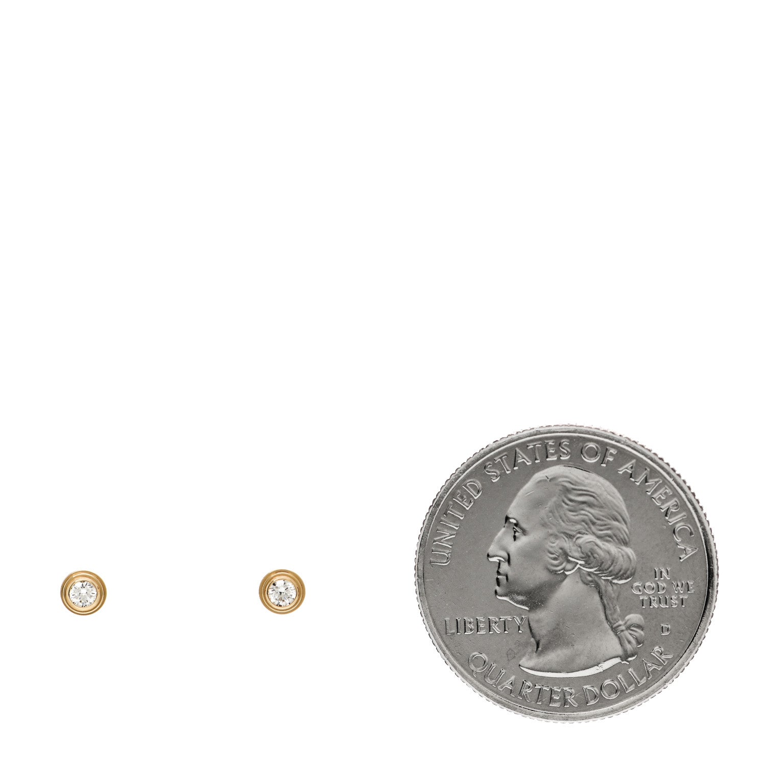 Cartier 18K Yellow Gold Diamond XS D'Amour Earrings 2 of 6