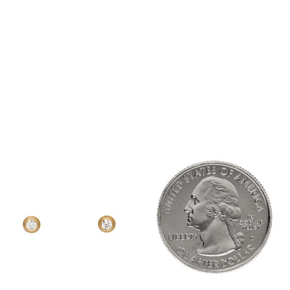 Cartier 18K Yellow Gold Diamond XS D'Amour Earrings 2 of 6