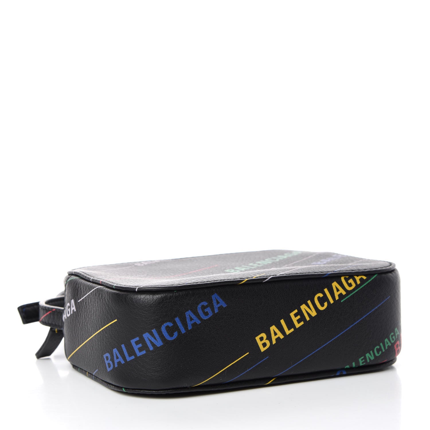 Balenciaga Calfskin Logo Print XS Everyday Camera Bag Black Multicolor 4 of 9