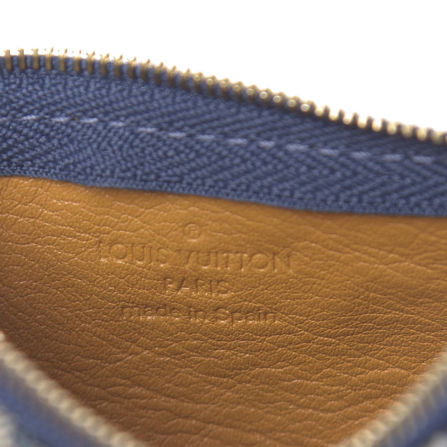 Louis Vuitton Monogram Denim Key Pouch Blue 6 of 6