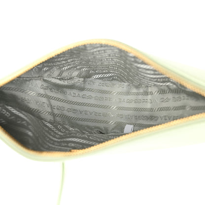 Prada Saffiano Lux Triangle Logo Embossed Mini Triangle Bag Acqua 5 of 9