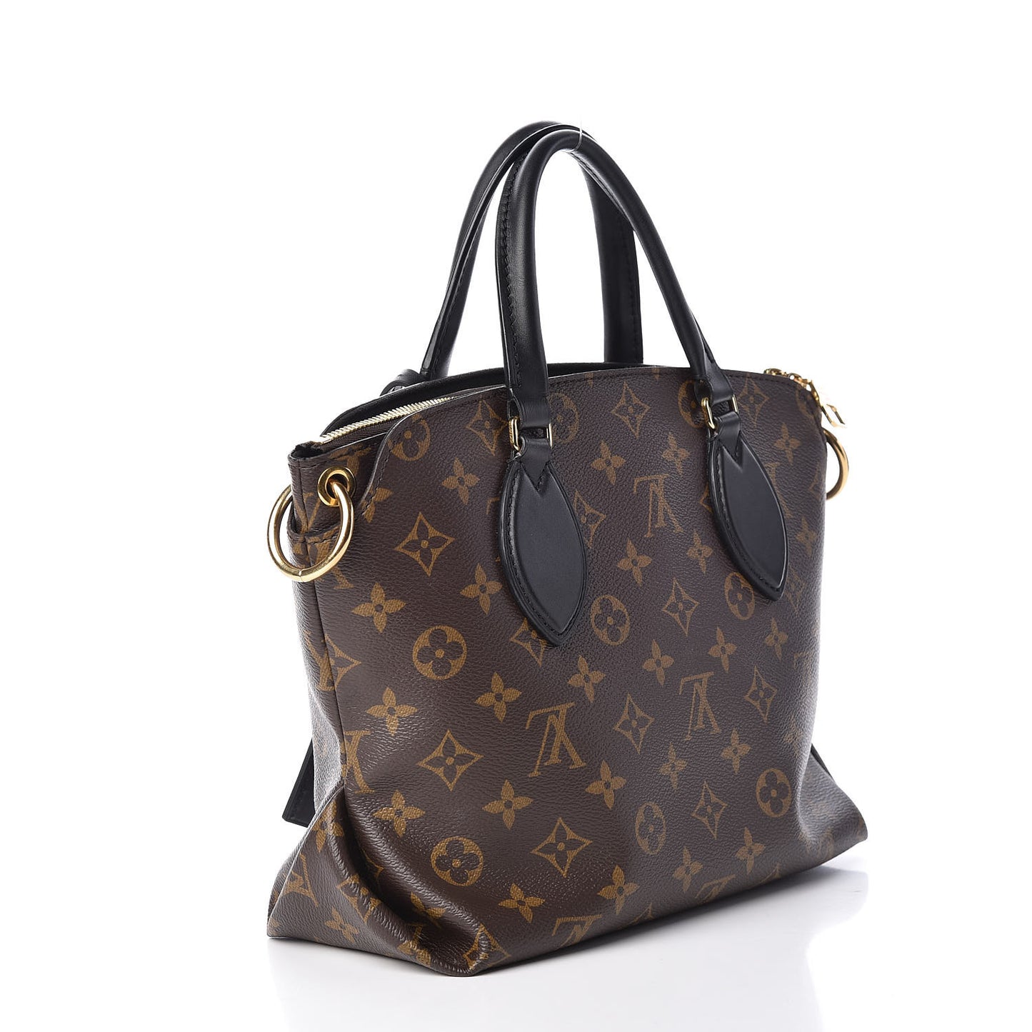 Monogram Flower Zipped Tote PM Black
