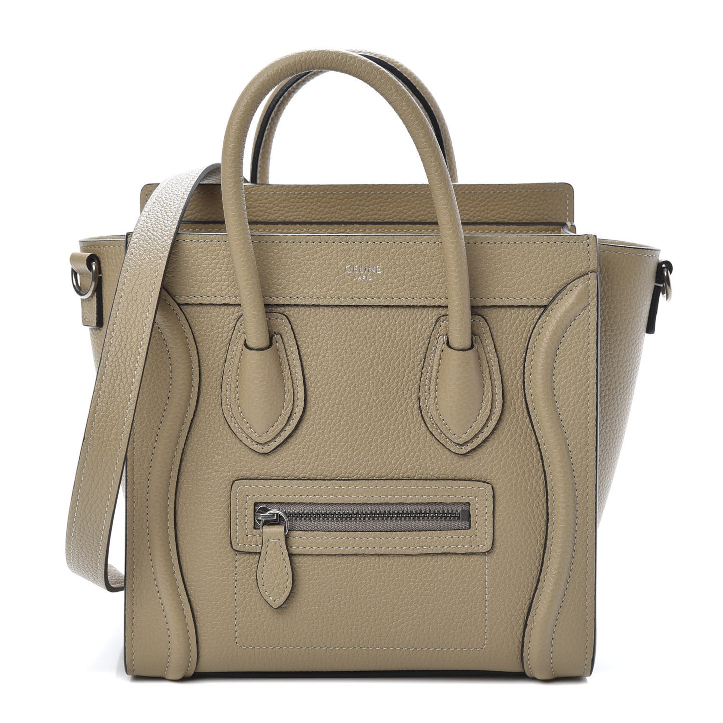 Drummed Calfskin Nano Luggage Dune