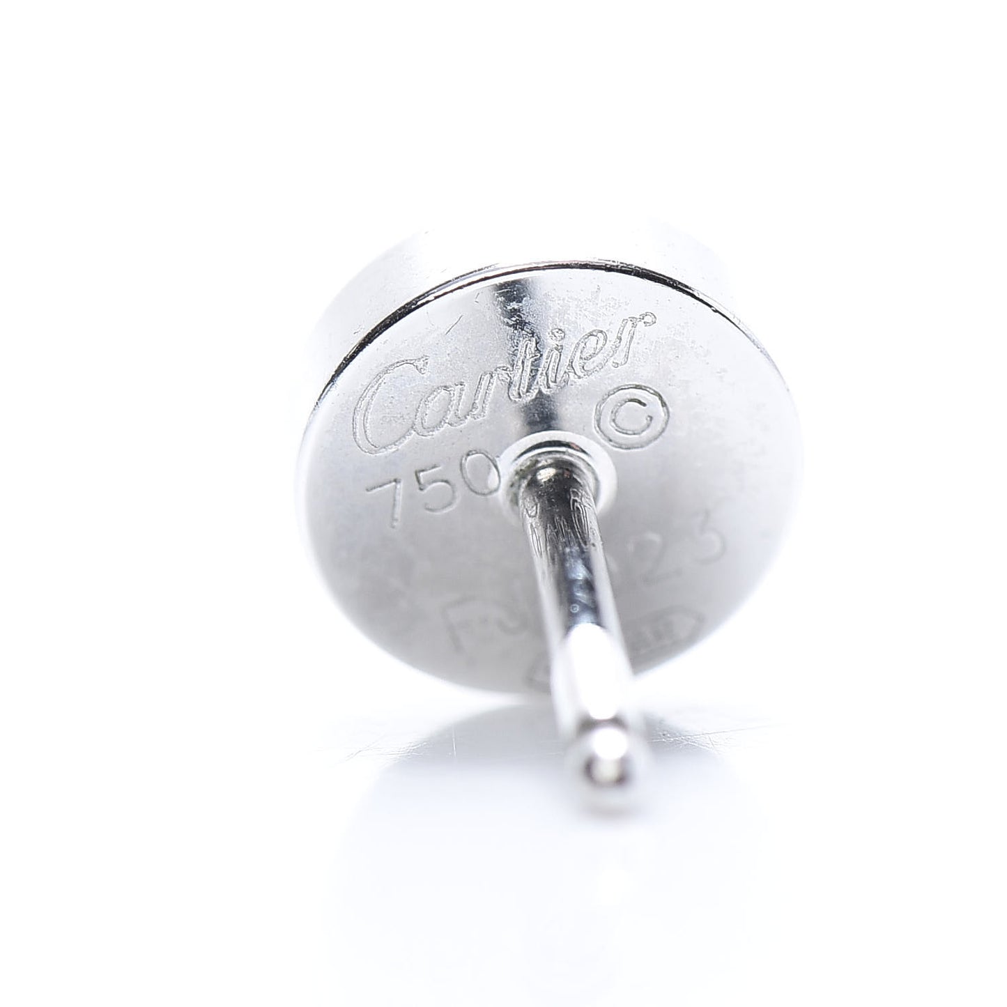 18K White Gold LOVE Earrings