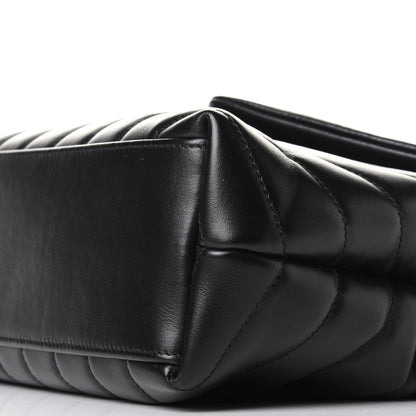 Saint Laurent Calfskin Y Quilted Monogram Small Loulou Chain Satchel Black 11 of 11