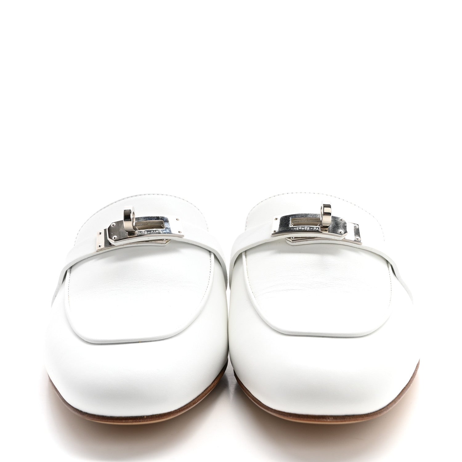 Hermes Calfskin Oz Mules 37.5 White 2 of 11