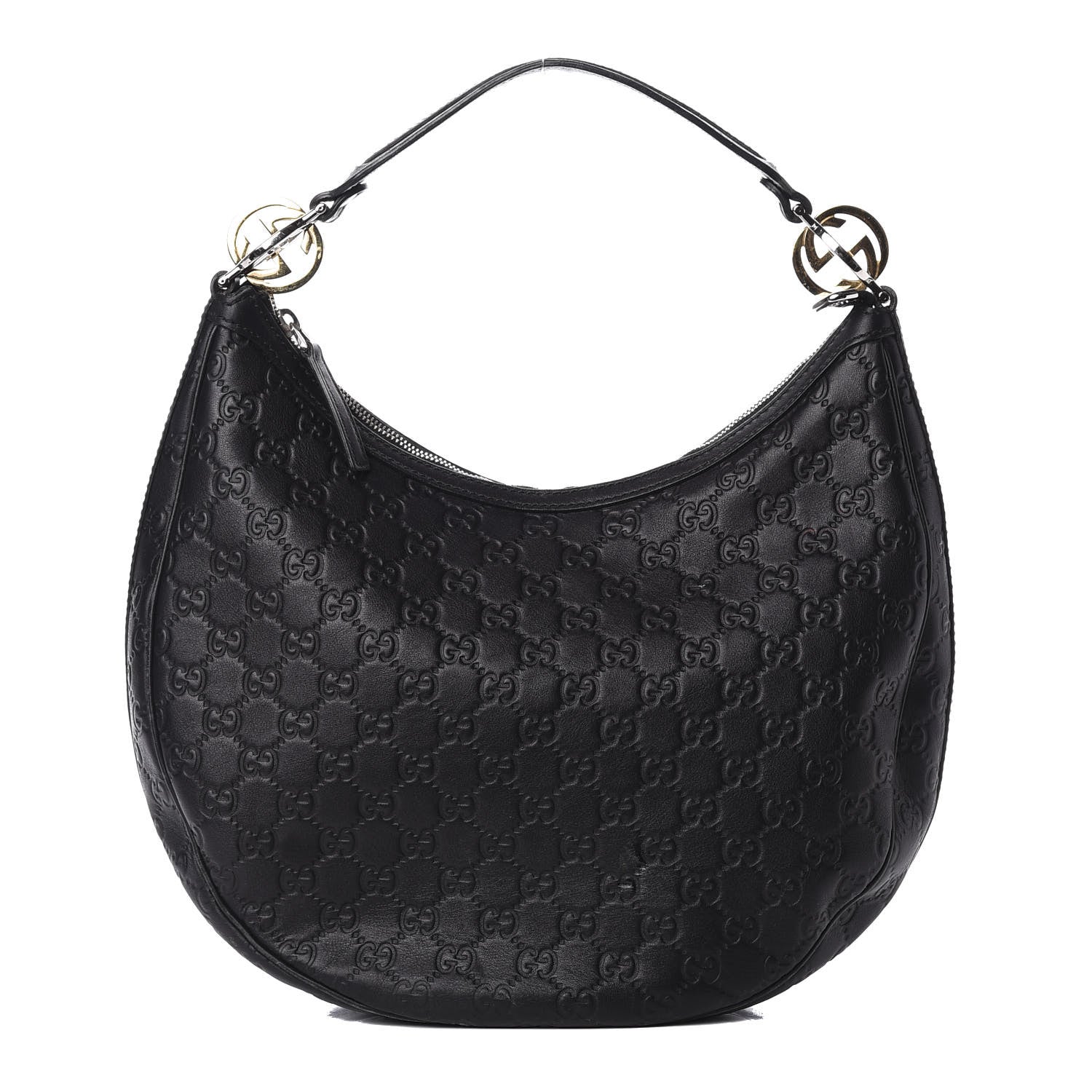 Gucci Guccissima Medium GG Twins Hobo Black 1 of 13